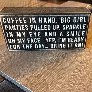 Decorative Wooden Sign with Motivational Quote